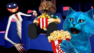 ЛАГЕРЬ В КИНОТЕАТРЕ С МОНСТРОМ SCP ROBLOX CAMPING CINEMA MOVIE THEATER КОТЁНОК ЛАЙК И КОТИК ИГРОМАН