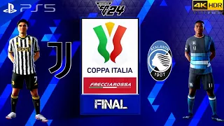 EA Sports FC 24 - Juventus Vs Atalanta Coppa Italia Final 2024 | Gameplay PS5 [4K 60FPS +HDR]