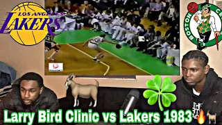 LARRY BIRD’S BASKETBALL CLINIC VS THE LOS ANGELES LAKERS 1983 SEASON! | LAKERS FAN REACTION VIDEO