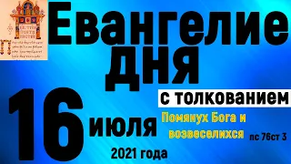 Евангелие дня с толкованием 16 июля 2021 года