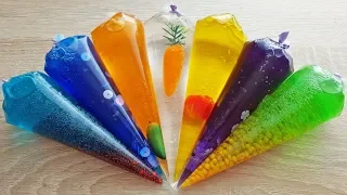 Making Slime Piping Bags - Satisfying Crunchy Slime #20