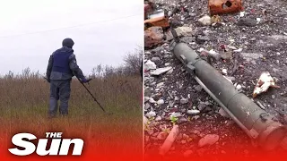 Ukrainian demining team scans liberated Kharkiv region for mines