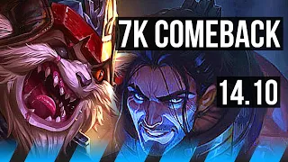 KLED vs SYLAS (MID) | 7k comeback, 43k DMG, 700+ games | KR Diamond | 14.10