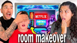 Surprised Him With a ROOM MAKEOVER In Our *NEW HOUSE* | Familia Diamond
