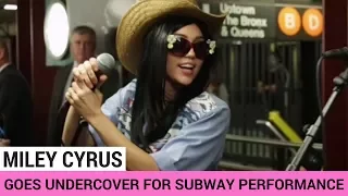 Miley Cyrus Performs Undercover on NYC Subway with Jimmy Fallon | Hollywire