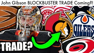 John Gibson BLOCKBUSTER TRADE Incoming?! (NHL Anaheim Ducks/Red Wings/Oilers Trade Rumors)