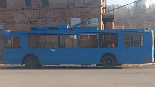 поездка на троллейбусе 244 владивосток, от Клинической больницы, до русской, по маршруту 11