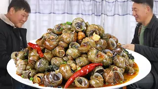 5kg of big field snail with chili  star elder brother full pot stir-fried  with a mouth to suck  re