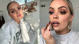 Fall Get Ready With Me: Classic Smokey Bronze Makeup Tutorial, Skincare Routine & How To Sleek Bun!