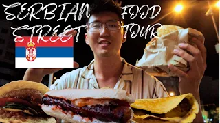 SERBIAN STREET FOOD TOUR 🇷🇸 - PLJESKAVICA, Palacinke and INSANE HOT DOGS in NOVI SAD, SERBIA!