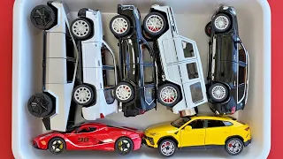 Box Full Of Diecast Cars - Tesla, Toyota, Lexus, Mercedes, Maybach, Ferrari, Lamborghini