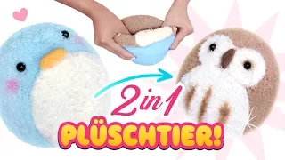 DIY 2 in 1 PLÜSCHTIER!!! 😍 Stofftier aus Socken! Einfach Spielzeug selber machen Anleitung Deutsch