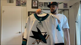 Game Used 2021-2022 John Leonard San Jose Sharks Road Jersey