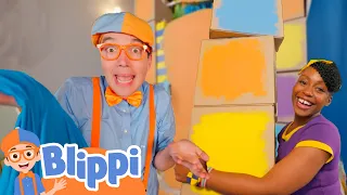 Blippi & Meekah's BUILD A Huge Fort |  Blippi | Challenges and Games for Kids