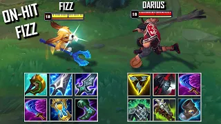 ON HIT FIZZ vs DARIUS FULL BUILD FIGHTS & Best Pentakills!