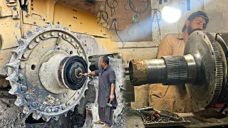 Incredible Work How Caterpillar D8k Bulldozer Tube FinalDrive Wheels Repairing   Mass Production