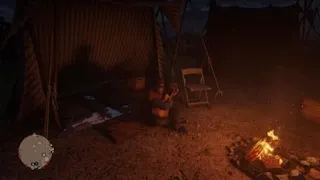 RDR2 Javier on guitar Late night camp Horseshoe Overlook