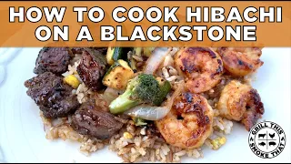 🔥 Amazing Hibachi On The Blackstone Griddle - Fried Rice, Shrimp, & Steak - Grill This Smoke That