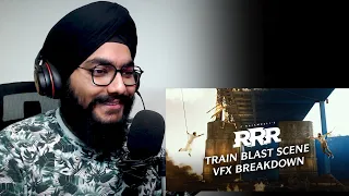 RRR - VFX Breakdown Reaction | Train Blast Scene , Ram Charan Police Station Fight