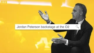 Jordan Peterson backstage at the O2, with Sam Harris and Douglas Murray