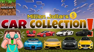 Million Dollars Realistic Car Collection In Minecraft Pocket Edition🗿|| हिंदी में पहली बार😱🔥..