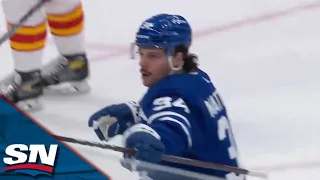 Maple Leafs' Auston Matthews Snipes Past Daniel Vladar To Open Scoring vs. Flames
