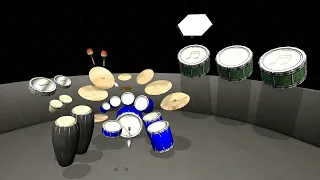 Gyro Drums Symphony Drum kit Animusic  2 - Crank it!