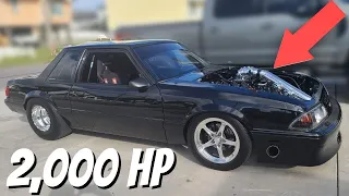 2000 HORSEPOWER 98mm TURBO FOXBODY Coupe!