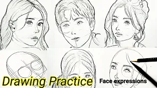 Pencil drawing face (How to realistically render & draw a portrait using pencil)