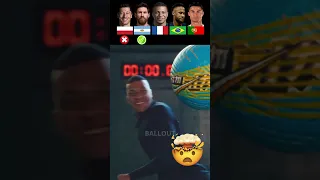 Messi VS Ronaldo VS Mbappe VS Neymar VS Lewandowski | Secret Training🤫🤫🤫 #football #shorts