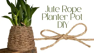 DIY | How To Make Jute Rope Plant Basket | DIY Planter Pot | Easy Rope Basket | Jute Crafts