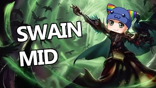 League of Legends - Swain Mid - Full Game With Blakinola