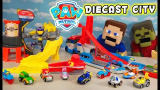 PAW PATROL HUGE RESCUE CITY Die Cast Cars PLAYSET! 2020