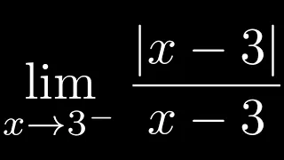 Calculus A Limit with Absolute Value