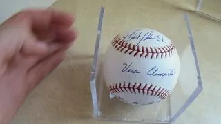 2024 Main Line Autographs Show 3 of 6 Roberto Clemente Family Signed Baseball Dan Rooney Football