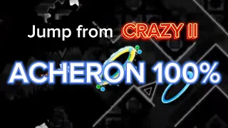 [JUMP FROM CRAZY II] ACHERON 100%! Mobile 60hz | Geometry Dash