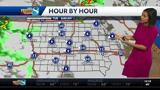 Rain moves out with sunshine on the way this afternoon