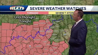 Tornado watch in effect for Louisville, surrounding counties