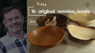16 original wooden bowls