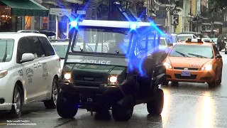 Orleans Levee District Police UTV driving w/ blue lights (2 clips) [LA | 6/20/2017]