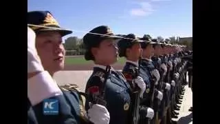 How China's female honor guards drill for V-Day parade debut?