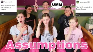 Answering Your ASSUMPTIONS About Us! *dating? fighting? hate dance? with 6 sisters*