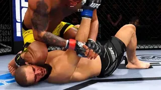 Gilbert Burns vs Khamzat Chimaev Full Fight | UFC 4