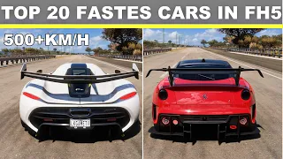 Top 20 Fastest Cars in Forza Horizon 5!!