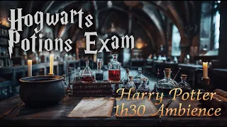 Harry Potter Ambience 📚 Brewing Potions & Writing for Hogwarts Exam | 1H30 Study Session