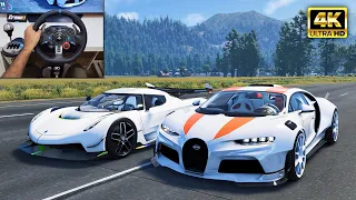 Bugatti Chiron Super Sport & Koenigsegg Jesko | The Crew 2 | logitech G29 gameplay