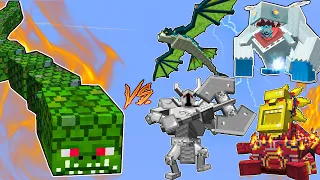 Naga Vs. Mowzie’s Mobs Mod in Minecraft