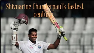 Watch Shivnarine Chanderpaul's Fastest century against Australia in test.