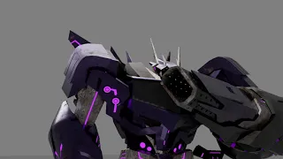 Blender Transformers Prime and Fall of Cybertron Shockwave animation Test