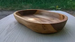 Как сделать тарелку из дерева How to make a plate of wood